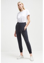French Connection Washed Cupro Joggers (Black)